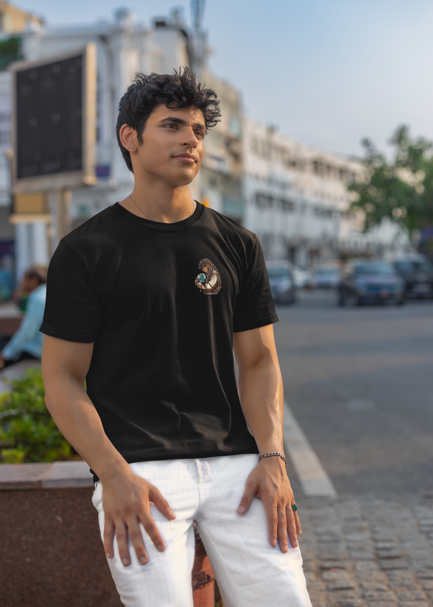 World in Hands Front Tee