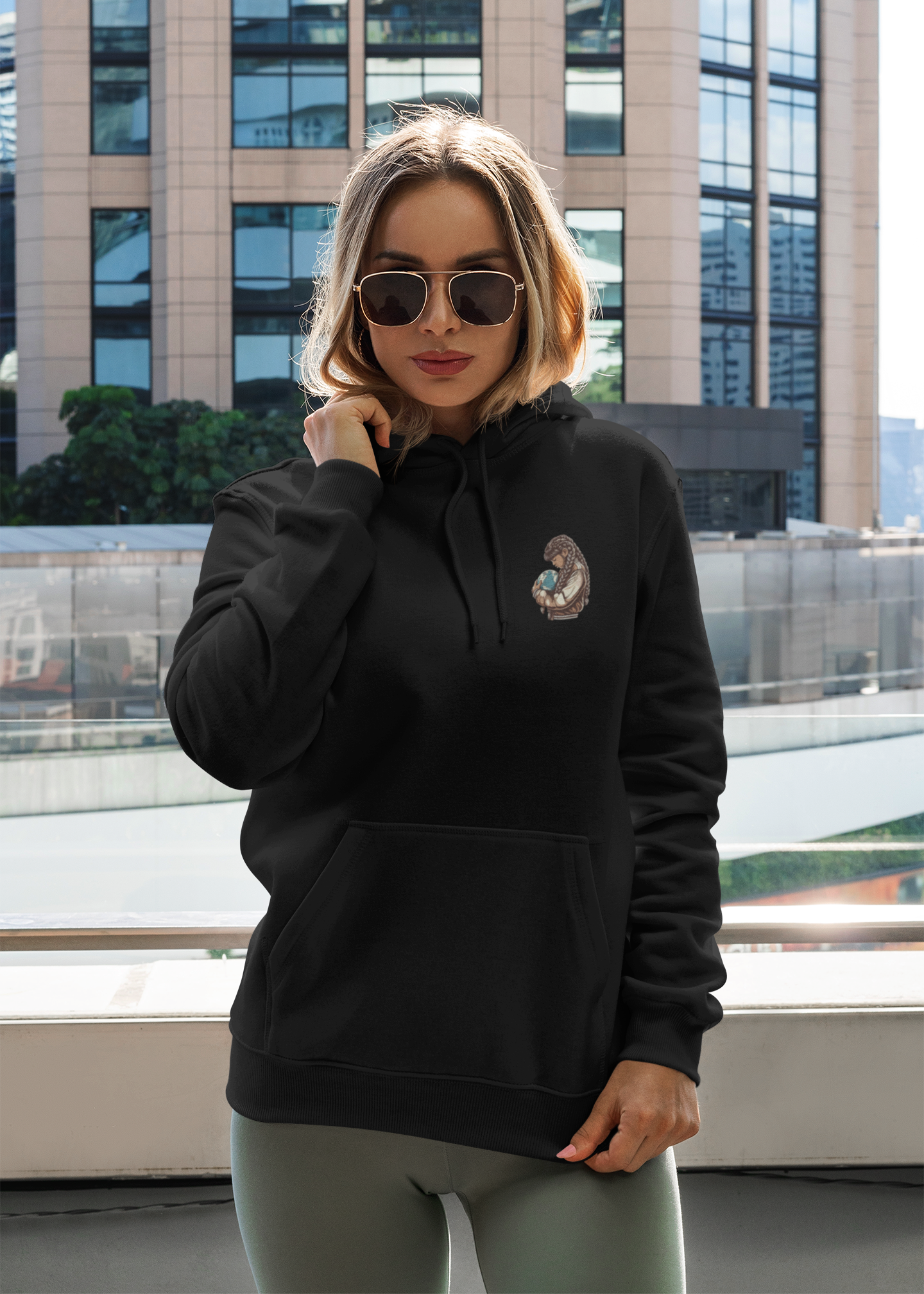 World in Hands Front Hoody