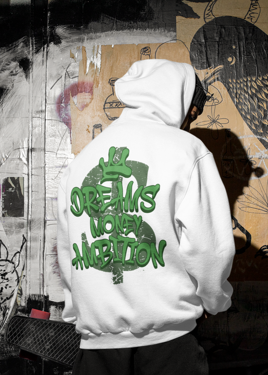 Dreams Money Ambitions Black Logo Hoodie