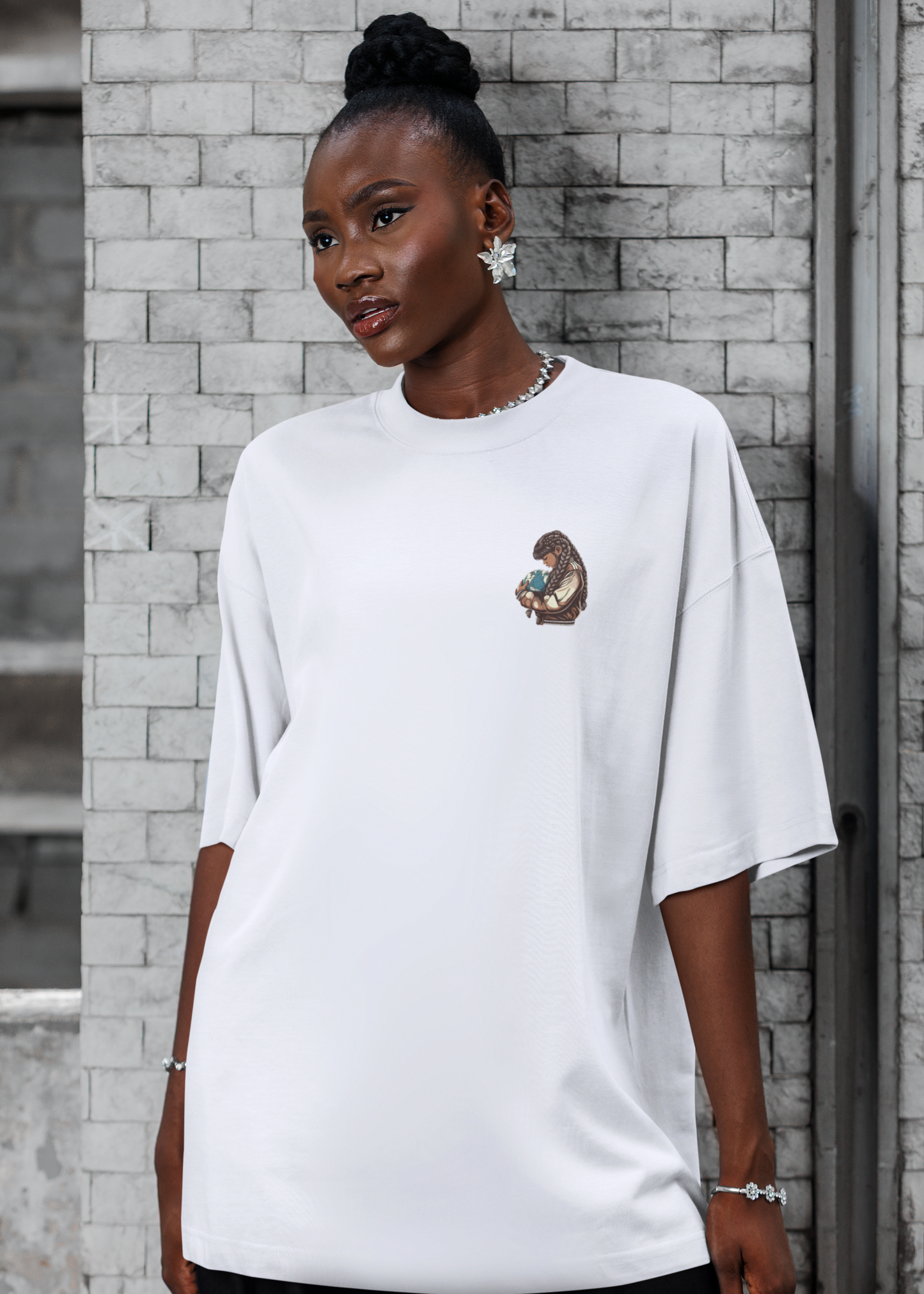 World in Hands Front Tee