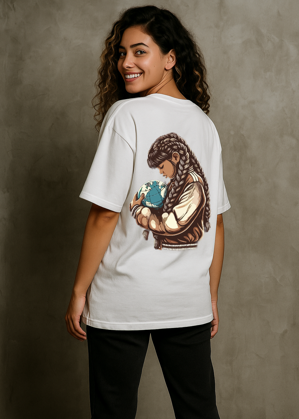 World in Hands T-Shirt White