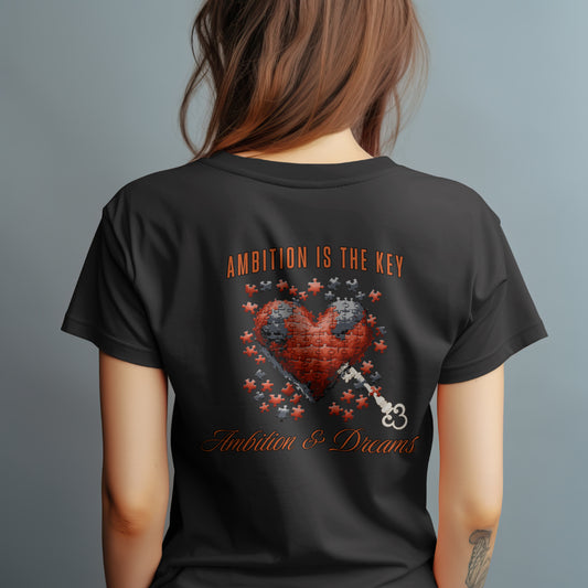 Ambition is the Key T-Shirt Black