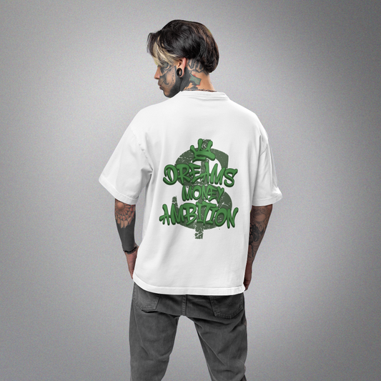 Dreams Money Ambitions T Shirt White