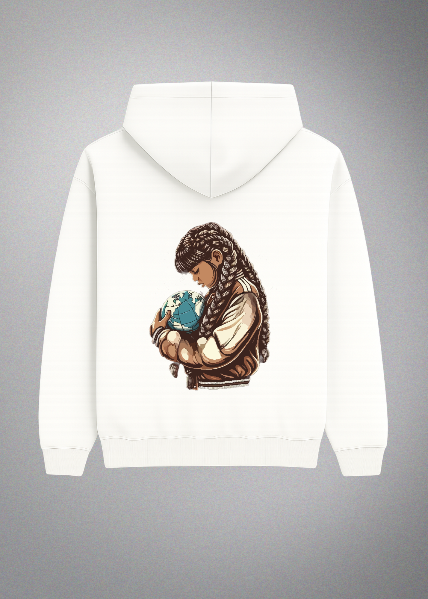 World in Hands Black Logo Hoodie